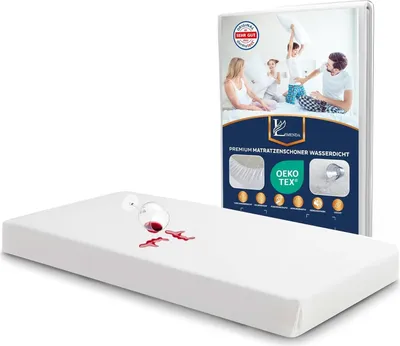 Produktbild von Rundumgummi Matratzenschoner 150x200 cm Inkontinenzunterlage, Matratzenbezug, wasserdichte Matratzenauflage, Matratzenschutz (Fitted)