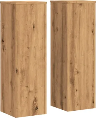 Immagine prodotto di vidaXL Supporto per piante 2 pz. Rovere artigianale 25x25x80 cm Materiale a base di legno