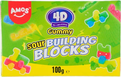 Produktbild von Amos 4D Gummy – Sour Building Blocks 100g