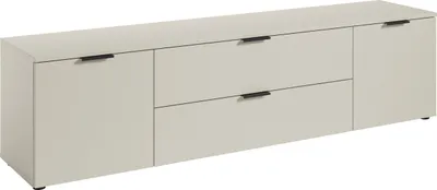 Produktbild von Lowboard >Linz< 2 Türen, 2 Schübe, in Kaschmir - 180x47x40cm (BxHxT)