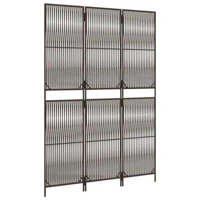 Produktbild von Paravent 3-tlg. Braun Poly Rattan