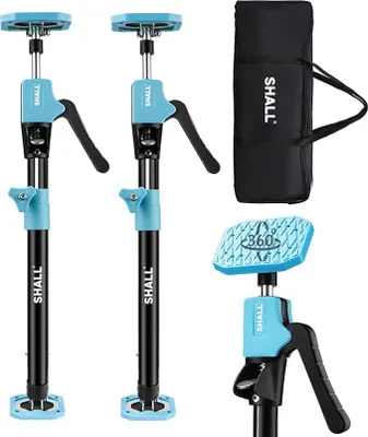 Imagen del producto de Soportes telescópicos para telescopios, con altura ajustable (47–75 cm) | Capacidad de carga de 70 kg por soporte | Soporte telescópico para montaje en paneles de yeso | Soporte para techo y pared | Bases giratorias antideslizantes
