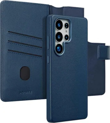 Image de Accezz Bibliothèque en cuir 2-en-1 avec MagSafe pour le Samsung Galaxy S25 Ultra - Bleu nuit