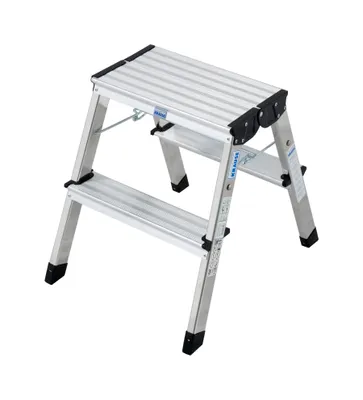 Produktbild von Krause 130013 Doppelklapptritt Treppyminileiter, schwarz 2x2 Stufen