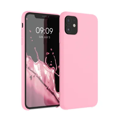 Produktbild von kwmobile Hülle kompatibel mit Apple iPhone 11 Hülle - Silikon Handy Case - Handyhülle weiche Oberfläche - kabelloses Laden - Hellrosa