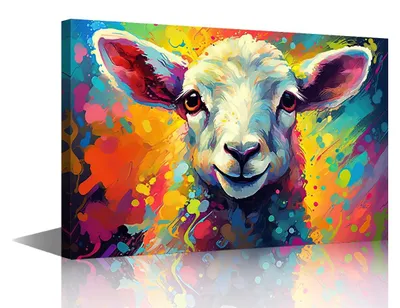 Produktbild von Wandbild mit Schafmotiv zur Dekoration