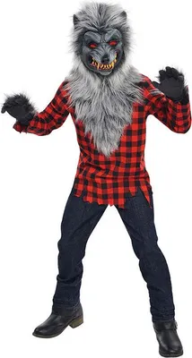 A person wearing a werewolf costume.