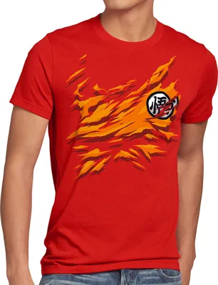 Produktbild von style3 Goku Brust T-Shirt Herren son-goku dragon z super saiyan turtle