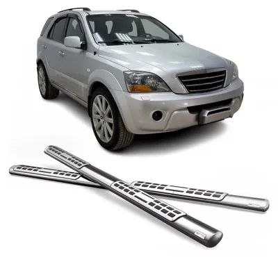 Image de Marchepieds Latéraux pour Kia Sorento 2002-2006 Acier Inoxydable Argent, Image générée par une IA