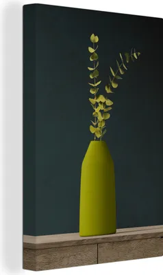 Produktbild von OneMillionCanvasses® - Leinwandbilder - 90x140 cm, Blätter - Grün - Stilleben, Wandbilder Kunstdruck Wanddekoration - Wandschmucke - Schlafzimmer