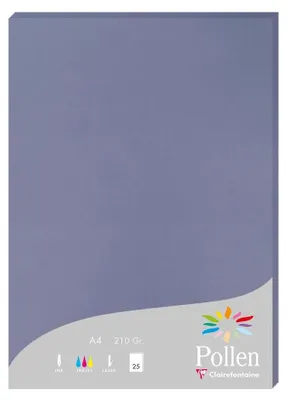 Produktbild von Clairefontaine 25 Blatt Papier Pollen DIN A4 210g Vergissmeinichtblau