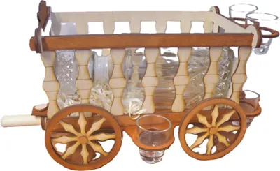 Zdjęcie produktu dla wóz + karafka + kieliszki URODZINY NR213