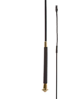 Image de Hispano Hipica Fouet de dressage Avec poignée en pvc Noir 120 cm Noir 120 cm