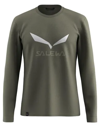 Obrázok produktu pre SALEWA SOLIDLOGO DRY pánske tričko s dlhým rukávom. Farba: svetlozelená. Veľkosť: XL