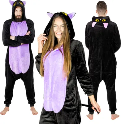 Zdjęcie produktu dla Piżama damska męska prezent uni  kigurumi onesie kombinezon kot rozpinany L