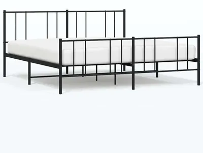 Zdjęcie produktu dla Metalowy stelaż łóżka z zagłówkiem, wymiary 183 x 213 cm