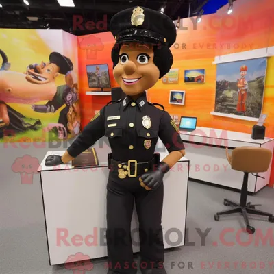 Imagen del producto de Personaje REDBROKOLY mascota de un oficial de policía  vestido con una falda lápiz y aretes