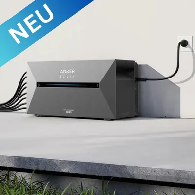 Produktbild von Solarstrom Speicher für bis zu 4 Solarmodule – Anker Solarbank 2 PRO – WLAN Wechselrichter Steuerungseinheit integriert – anschlussfertig - 4 MPPTs - Anschlusskabel -