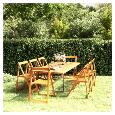 Produktbild von Klappbare Gartenstühle für den Außenbereich, 8 Stück, aus Akazienholz