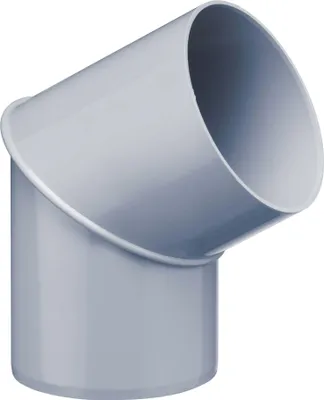 Produktbild von INEFA Regenrohrbogen 60 Grad für Fallrohr, PVC DN100 / 100mm Grau Verbindungsstück Dachrinnenzubehör, einfache Montage,  Germany