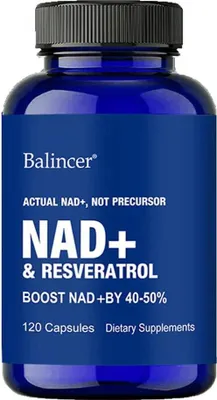 Produktbild von NAD+ & Resveratrol + Vitamin D3 + TMG 1000mg (120 Kapseln) Nahrungsergänzungsmittel, Anti-Aging, Haut, Immunsystem