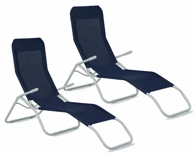 Produktbild von Aga 2x Gartenliege SIESTA MC372171BL Dunkelblau