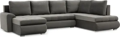 Produktbild von Ecksofa TOKIO II Pro mit Schlaffunktion - U-förmig -Bettkästen. Stoff: Kronos 15 Rechts (muster1)