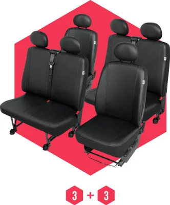 Immagine prodotto di Coprisedili auto Coprisedili universali per Iveco Daily V (11-14) Nero 6 Sedili