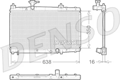 Produktbild von DENSO DRM50007 Kühler Wasserkühler Motorkühler für TOYOTA Yaris Schrägheck (P1) Yaris Verso (P2)