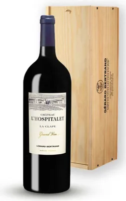 Image de Château L'Hospitalet Grand Vin Rouge 2022 Magum (1,5L) avec coffret bois