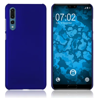Produktbild von PhoneNatic Case kompatibel mit Huawei P20 Pro - Hülle blau gummiert Hard-case Cover