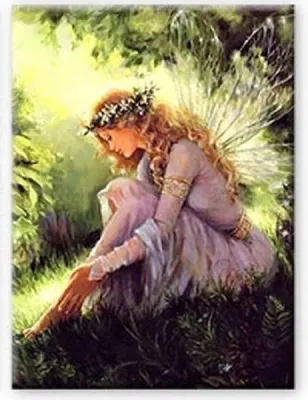 Image de Mosaïque diamantée "Fée des bois", 30x40 cm, créations artistiques en diamants