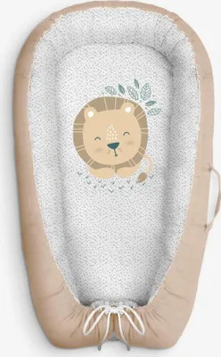 Produktbild von Babynest, Tragbares Nestchen Baby Kokon für Schlafen, Bezug 100% Baumwolle Kuschelnest Neugeborene, Babynestchen Bett für Mädchen & Junge A002 80x45