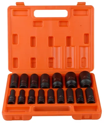 Image de Jeu de clés dynamométriques de 1/2" comprenant 16 pièces, idéal pour l'automobile et le garage