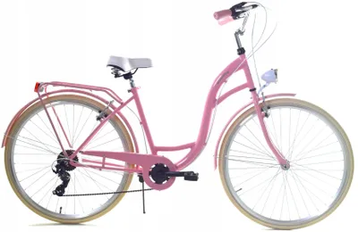 Zdjęcie produktu dla Rower Dallas City 26" 7spd - różowy z kremem