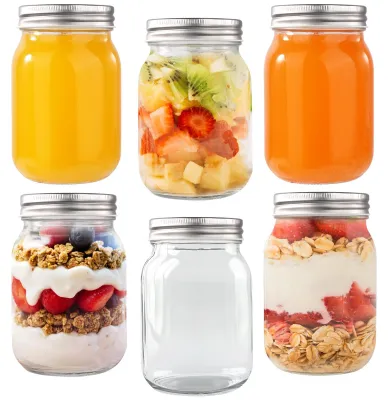6 Vorratsgläser mit Deckel 380 ml – transparent, luftdicht