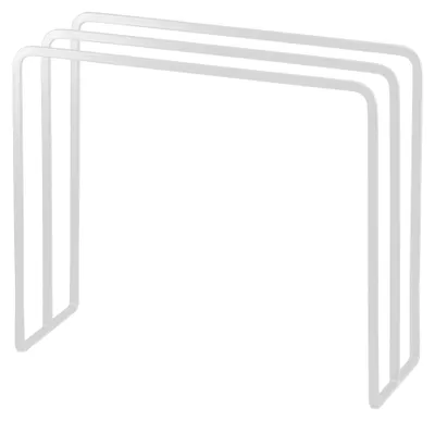 Geschirrtuchhalter weiß Stahl 30x10x25 cm 2 Haken