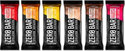 Produktbild von BioTechUSA Zero Bar, Marzipan, Schokolade, 50 g, Eiprotein, Sojaprotein, Molkenprotein, Vitamin E, 177 kcal, 353 kcal