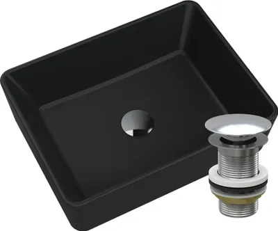 Immagine prodotto di Lavabo con piano in granito sughero nero cromo