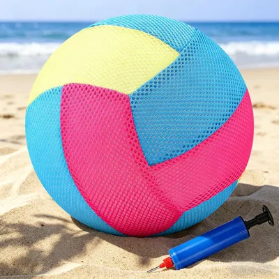 Produktbild von Beachvolleyball 21 cm, wasserdicht, für Strand, inklusive Luftpumpe, Textilball