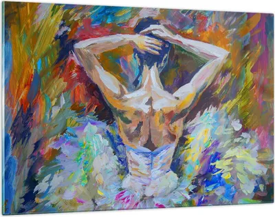 Produktbild von Bilder auf glas - Balletttänzer tanzen - 120x80cm - Glasbilder - Wandbilder - Kunstdruck - zum Aufhängen bereit - Wanddekoration aus Glas - Glas Bilder - Wandbild auf Glas - Einteilig - GAA120x80-3503