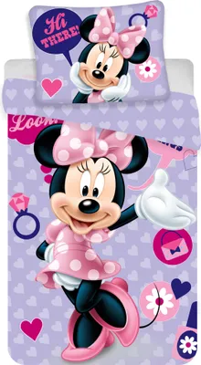 Produktbild von Disney Minnie Mouse Baby / Kleinkind Bettwäsche Hi There! Linon / Renforcé