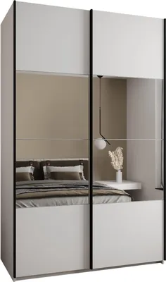 Produktbild von MEBLE KRYSPOL LUX 4 Schrank - 245,5x150x64cm - Weiß, Weiß, Schwarz