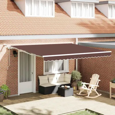 Immagine prodotto di vidaXL Tenda da sole automatica con LED marrone 400x300 cm