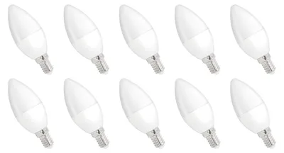 Produktbild von Spectrum E14 LED Kerzenlampe 6W 500lm 4000K Neutralweiß 230V Dimmbar 10 Stück