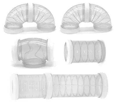 Produktbild von Hamster Spieltunnel Röhren DIY transparent für Hamsterkäfig und Zubehör