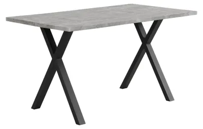 Produktbild von Esstisch (Marmoroptik weiß, 1-St., 140/80/76 cm), Metallgestell, Esszimmertisch