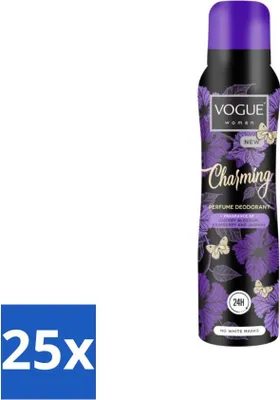 Produktbild von Vogue Charming Parfüm Deodorant 150 ml - Vorteilspack - 25 Stücke