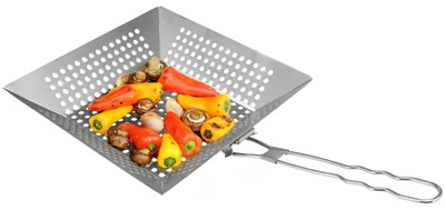 Image de Poêle à griller carrée Bremermann avec poignée pliable, env. 30,5 x 6 x 51 cm