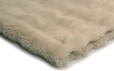 Immagine prodotto di Pelliccia sintetica Bubble, Pelliccia sintetica, su un solo lato, beige chiaro, 50 x 180 cm